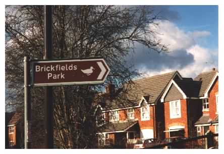 Information road sign to the car park